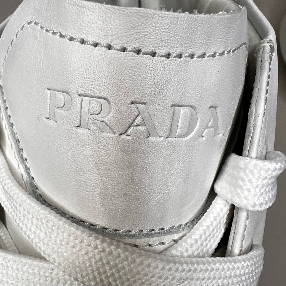 RARE NWT Prada Linea Rossa High Top Sneakers Men’s Tennis Shoes Sz 10 4T288210 - Picture 7 of 10